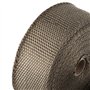 KEILEOHO Ruban de protection thermique pour pot d'échappement - 15 m - 50mm - En fibre de basalte - Avec 10 serre-câbles en acie