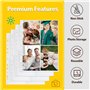 Pack de 50 Housses A4 pour Photos avec 400 Compartiments pour Classeurs 2/3/4 Anneaux, pochette plastique carte avec 4 Compartim