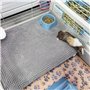 Tapis pour Cage de Cochon d'Inde 60×40cm pour Petits Animaux -Réutilisable Lavable Guinea Pig Cage Liner (Gris)