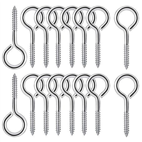 25 Pièces M4 Piton à Visser en Acier Inoxydable 304 - Vis Mouton Oeil Rond Auto Taraudeuse à Anneau - Crochets à Oeil Boulon à Œ