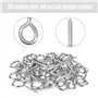 25 Pièces M4 Piton à Visser en Acier Inoxydable 304 - Vis Mouton Oeil Rond Auto Taraudeuse à Anneau - Crochets à Oeil Boulon à Œ