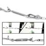 6 Pièces Tendeur Cable M6 Tendeur Cable Inox 304 Réglable Oeil de Ridoir et Oeil pour Tendeur de Fil Cable Acier Corde Crochet T