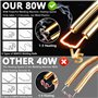 MOYKSRR 80W Soudage Plastique Machine, Kit Reparation Souder Plastique avec 800Pcs 6 Types Agrafes, Soudeuse Plastique Machine a