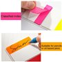 Lot de 400 onglets autocollants - 20 lots de 10 couleurs - Inscriptibles et repositionnables - Pour marqueurs de page ou marque-