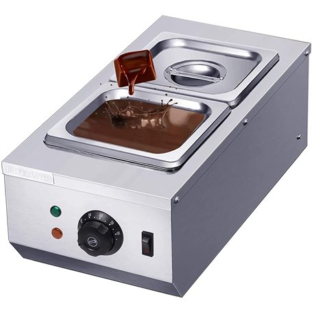 Fayelong Bain-marie pour chocolat chaudière électrique pour faire fondre le chocolat machine à chocolat en acier inoxydable 2 ré