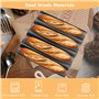 MXTIMWAN Plaque à Pain, Moule à Pain Baguette Français avec Revêtement Antiadhésif, Plaque à Baguette Moule pour 4 Baguettes, Mo