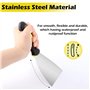 UKOFEW 4 Pièces Couteau à Enduire,Spatules en Acier Inoxydable,Couteaux à Spackle avec Manche,Spatule Mastic pour Masticage,Enle