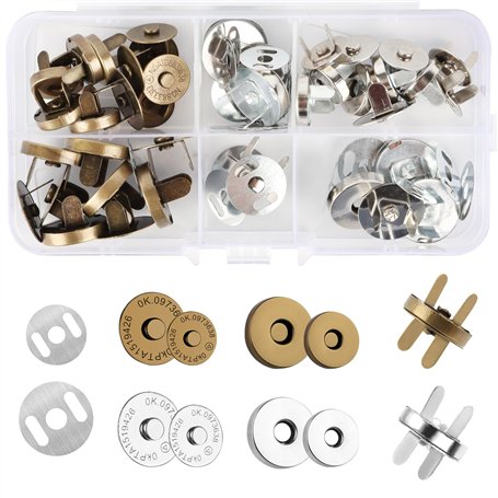 20PCS Fermoir Magnétique Bouton