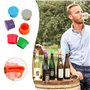 6PCS Bouchon de Bouteille Universel en Silicone - Réutilisable pour Vin, Bière, Champagne - Capsule Originale