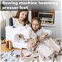6 Pièces Pied de Biche Ourlet Roulé, Pied Ourlet Roulotté en Acier Inoxydable, Pied de Biche Machine a Coudre, Convient à la Plu