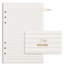 Bidponds Recharge de papier ligné A5, 6 trous pour agenda Filofax A5, feuilles mobiles lignées de 8 mm, 80 feuilles/160 pages, 1