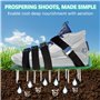 AIQII Chaussures aératrices de pelouse avec 4 sangles réglables et scarificateur en métal pour aérateurs de pelouse, chaussures 