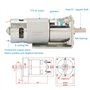 Micro Moteur à Engrenages Courant Continu, XD-42GA775 DC12V / 24V Moteur à Balai à Courant Continu avec Support Mécaniques Rigou