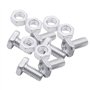 CYUaoao 50 Paires M6 x 12mm Écrous et Boulons de Serre en Aluminium Argenté 50 Pièces Boulons Outils pour Serre à Tête Carée 50 