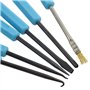 XINMEIWEN Lot de 6 outils auxiliaires à souder double face avec 2 pinces de précision noires pour réparation électronique et sou