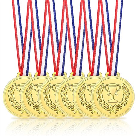 VIVIIHOO Lot de 6 médailles dorées en pour Cadeaux d'invités