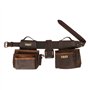 Tourbon Ceinture à outils en cuir véritable pour charpentier, sac de construction, boucle de marteau