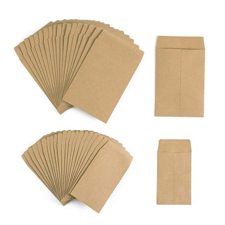 Pochette Sac Sachet en Kraft Papier Vintage pour Semences 200pcs Mini Cadeaux Enveloppes pour Bonbons Graines Bijoux en Mariage