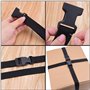 HUAZIZ 30 pièces Boucles en Plastiques pour Sangle 25 mm, Boucle Plastique Noir Clip Fermoir pour Sangle, Accessoires de Sac à D