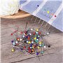 1000Pcs Épingles Couture, BetterJonny 38 mm Epingles Couturiere Multicolores Epingle a Tete Ronde Couture en Verre Épingles à Co