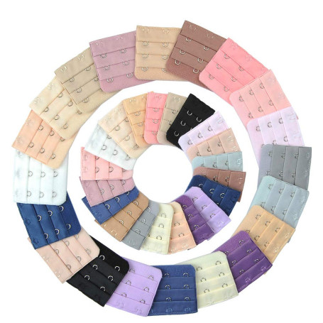 TIMESETL 40 Piezas Extensores de Sujetador Tirantes y Alargador del Sujetador Muticolor Antideslizantes Accesorios para Sujetado