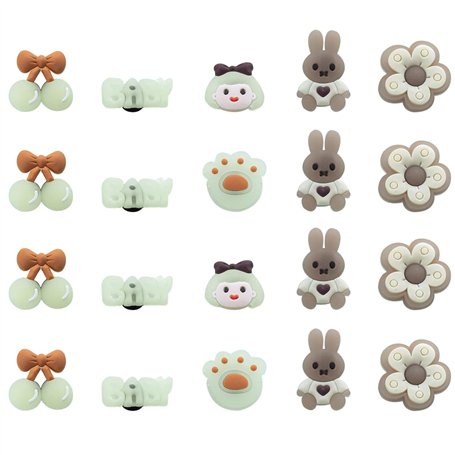 YSJCHEBS 20 Pièces Ornements De Chaussures Lumineux De Dessin Animé