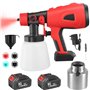 Aofesel Pistolet a Peinture Electrique sans Fil avec 2 Piles 21V 2600mAh