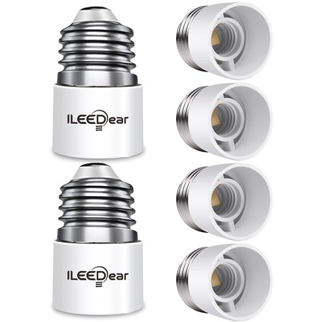 ILEEDear E27 vers E14 Adaptateur de douille de 6 pièces Adaptateur Convertisseur de douille de base de lampe de haute qualité po