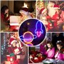MULEVIP 2pc Enseignes Au Néon,Batterie Lampe Neon Light Lumière Led Veilleuse,Planet USB Lumineuses Murale Suspendus Lights,Art 