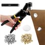 talifoca Kit d'œillets de 3/8" - Outil manuel pour poinçonnage de trous - Presse à œillets - Avec 300 œillets de 10 mm - Pour to