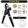 talifoca Kit d'œillets de 3/8" - Outil manuel pour poinçonnage de trous - Presse à œillets - Avec 300 œillets de 10 mm - Pour to