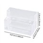 Lot de 2 porte-cartes de visite en acrylique à 2 niveaux pour bureau