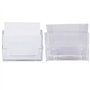 Lot de 2 porte-cartes de visite en acrylique à 2 niveaux pour bureau