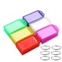 Coideal Porte Clef Etiquette en Plastique - 30 Pièces Porte Clés Étiquettes Couleur Porte Clé Identification et Anneau 6 Couleur