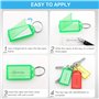 Coideal Porte Clef Etiquette en Plastique - 30 Pièces Porte Clés Étiquettes Couleur Porte Clé Identification et Anneau 6 Couleur
