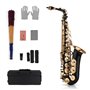 summina Saxophone Eb Alto Sax en laiton laqué doré 82Z Key avec gants rembourrés