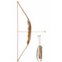 GERILEO Arc en Bois et Bambou Jouet avec Porte-flèches pour garçon et Fille – Jouet pour entraîner au tir (Arc avec 2 flèches)