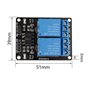 HALJIA Lot de 3 modules relais à 2 canaux – Carte d'extension 5 V – Carte d'extension universelle avec optocoupleur compatible a