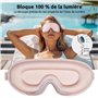 Tuocal Masque de Nuit 100% Occultant pour Hommes & Femmes, 3D Masque de Sommeil Zero Pression-Design Bloque la Lumière pour Dorm