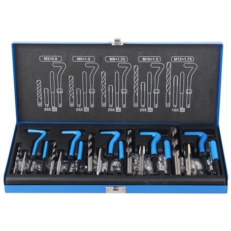 DAYUAN Kit de réparation de filetage de 131 pièces - Pour hélicoil - Pour moteur de voiture - M5 M6 M8 M10 M12