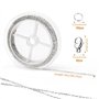 UWOBEFO 10M Chaine pour Bijoux Argent Chaîne de Câble de Liaison Chaine au Metre Bijoux 2X3mm Chainette pour Bijoux Chaîne de Câ