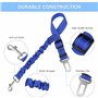 Ceinture Chien Voiture, 2 Pièces Harnais Voiture Chien de Sécurité Supérieure avec Absorption des Chocs et Mousqueton élastique 