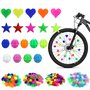 Lot de 246 perles de rayons de vélo colorées - Accessoires de vélo pour enfants - Perles de rayons de vélo réfléchissantes - Déc