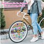 Lot de 246 perles de rayons de vélo colorées - Accessoires de vélo pour enfants - Perles de rayons de vélo réfléchissantes - Déc