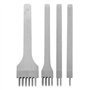 Lot de 4 outils de maroquinerie à 1/2/4/6 dents pour le cuir