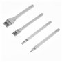 Lot de 4 outils de maroquinerie à 1/2/4/6 dents pour le cuir, outil de couture et de laçage diamant (3 mm)