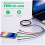 Cordon de Chargeur 4 en 1 avec Ports IP/Micro USB/Type C pour Téléphone 12 11 Xs X 8 7