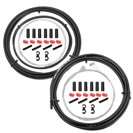 Gasea Nouveau Vélo Câble Kit Universel Frein Câble et Vitesse Shifter Câble Set avec Remplacement de logement et Ligne de contrô