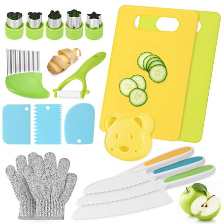 Couteau de cuisine pour enfants 18 pièces