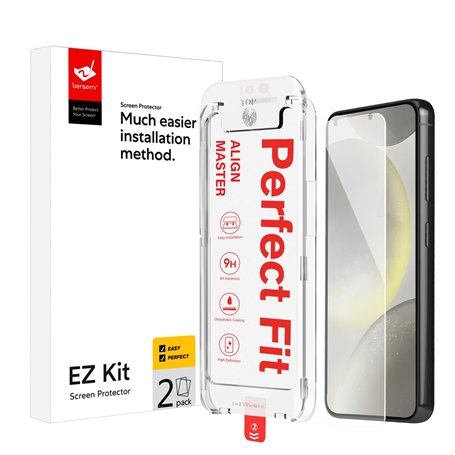 BERSEM Lot de 2 Verre Trempé pour Samsung Galaxy S24 5G Protection Écran